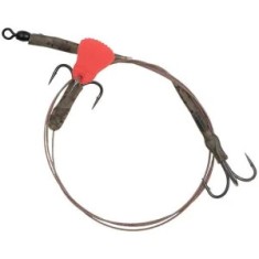 Kit Fox Rage Predator Twin Treble Trace, 52cm, 40lb, Size 4 Barbed, 1buc/pac foto