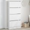 vidaXL Dulap de pantofi cu 4 sertare rabatabile, alb, 80x21x163,5 cm