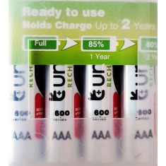 Acumulatori HR03/AAA, 600 mAh, Ni-Mh 1,2V ready to use - 4 buc / set - Uniross