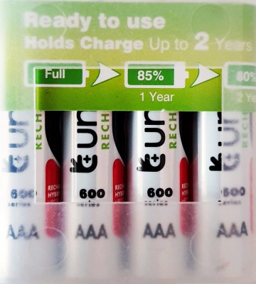 Acumulatori HR03/AAA, 600 mAh, Ni-Mh 1,2V ready to use - 4 buc / set - Uniross foto