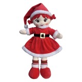 Papusa Craciunita Plus 50cm cu Fes, Canta Colinde, Jucarie Interactiva, Fete/Baieti/Copii