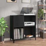 vidaXL Dulap pentru discuri negru 84,5x38x89 cm lemn compozit