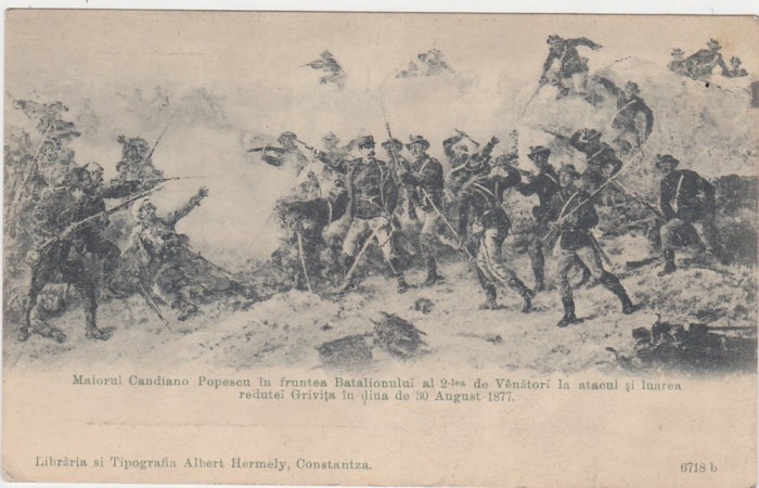 CP Maiorul Candiano Popescu batalionul 2 vanatori Grivita 1877 Hermely Constanta