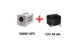 Qltec Alimentare ne&icirc;ntreruptibilă pentru pompe de circulație 560W + acumulator 44Ah