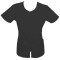 Halat Medical Pe Stil, Negru cu Fermoar, Model Ana - 3XL