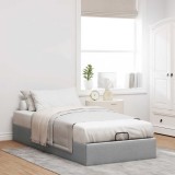 VidaXL Cadru de pat otoman fără saltea țesătură gri deschis 90x200 cm