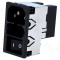 Conector alimentare AC soclu tată 2A 250V SCHURTER C14 KMF