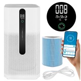 Purificator de aer Ruhhy cu ionizare, WiFi si filtru HEPA H12, 80 m&sup2;