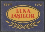 Eticheta de chibrituri romanesti Luna Iasilor 1957