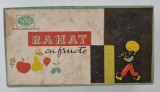 Cutie vintage RAHAT cu fructe &ndash; Stadesco Bucuresti &ndash; anii &rsquo;60 &ndash; ambalaj original 250 g &ndash; colectie publicitate veche