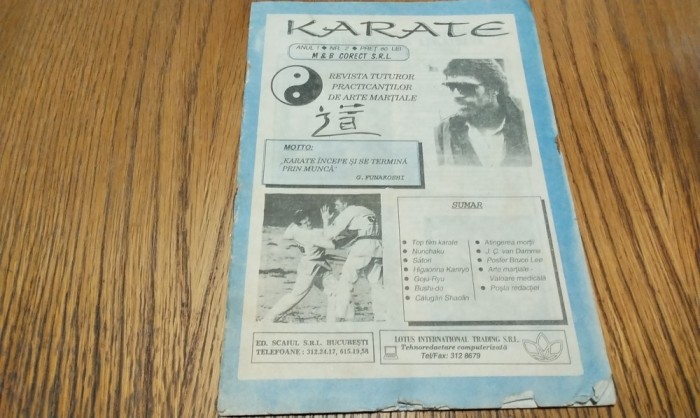 KARATE - Revista Practicantilor de Arte Martiale, Anul 1, Nr. 2 Adrian Majaru (director) Editura M&amp;B Corect Srl, 15 p.