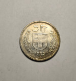 Elvetia 5 Franci Francs 1923 UNC Piesa de Colectie, Europa