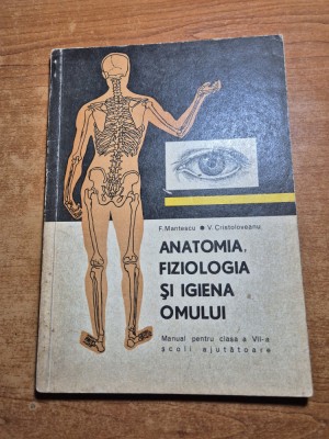 manual de anatomia,fiziologia si igiena omului - pentru clasa a 8-a - anul 1975 foto