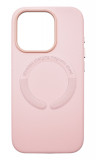 Husa din piele ecologica compatibila MagSafe pentru Apple iPhone 15 Plus Roz Pal