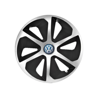 Set 4 capace roti Roco Gri-Negru R15 Compatibil Cu VW foto