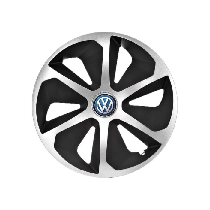 Set 4 capace roti Roco Gri-Negru R15 Compatibil Cu VW