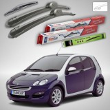 Cumpara ieftin Ștergătoare Smart Forfour 454 2004-2007 | Set Față și Spate Flat &ndash; TeamCar&reg;