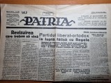 ziarul patria 28 noiembrie 1930-procesul maresalului averescu,maramures,regele