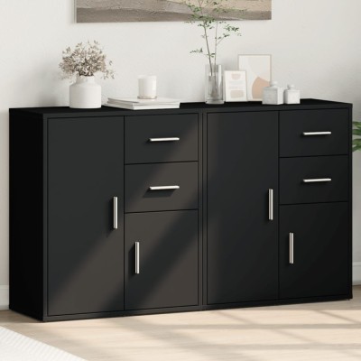 vidaXL Dulapuri, 2 buc., negru, 60x31x70 cm, lemn prelucrat 3276561 foto