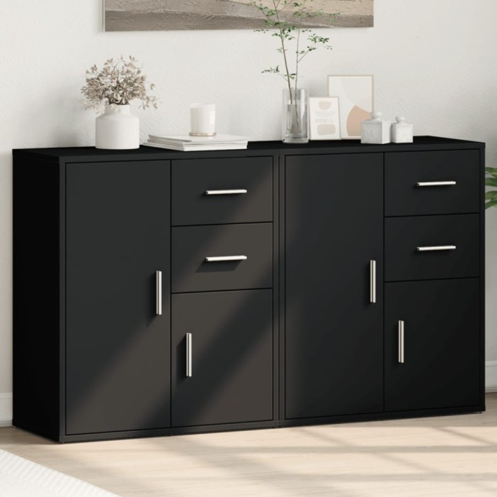vidaXL Dulapuri, 2 buc., negru, 60x31x70 cm, lemn prelucrat 3276561