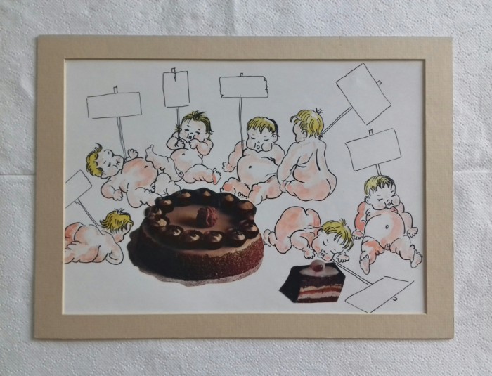Colaj decorativ &ndash; tehnica mixta cu aer jucaus
