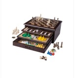 Set de 10 Jocuri in 1 Playtive, Lemn, 32,5 x 15 x 32,5 cm, 6 ani+, Multicolor