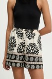 Answear Lab pantaloni scurti femei, culoarea negru, modelator, high waist