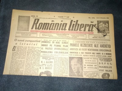 ZIAR ROMANIA LIBERA 12 NOIEMBRIE 1945 foto