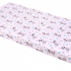 Cearceaf cu elastic 120x60 cm Teddy Blue