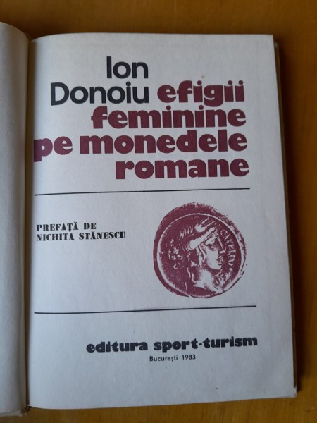 Ion Donoiu,Efigii feminine pe monedele romane