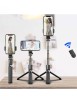 Set 3in1 Selfie Stick cu Lampa LED si Trepied conectare Bluetooth alimentare USB, AVEX