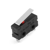 Limitator Mini cu Rola 20x18x6mm, 3A, 250VAC, Negru, Contact COM/NO/NC, Plastic, Tija 18mm