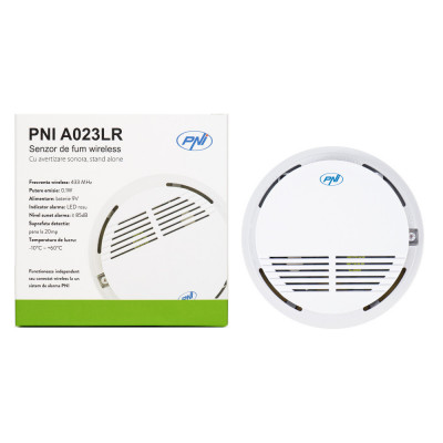 Resigilat : Senzor de fum wireless PNI A023LR, compatibil cu sistemele de alarma w foto