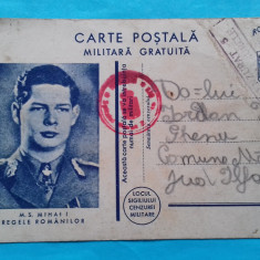 Carte postala Militara MS Regele Mihai