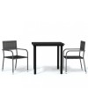 Set de mobilier pentru gradina, 3 piese, gri