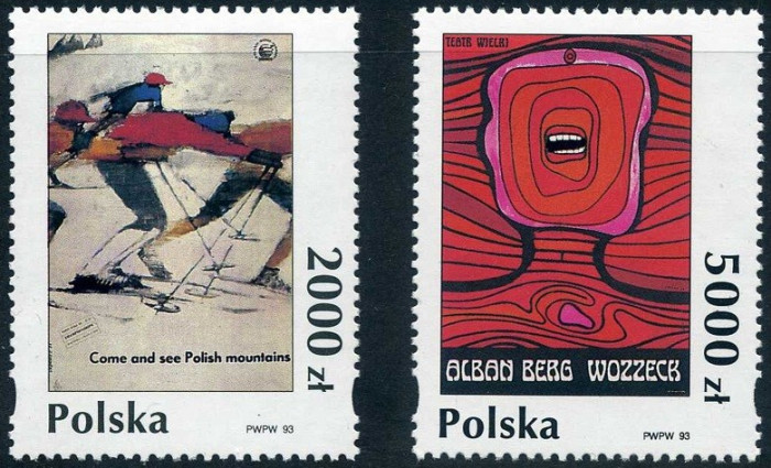 Polonia 1993 - Arta 2v.,neuzat,perfecta stare(z)