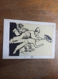 Cumpara ieftin MIHAIL GION, DESEN PENTRU CARTEA FLACARI PE APA- GEORGE NESTOR, 1964 ** ACUARELA