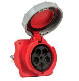 Priza trifazica 5 poli 125A 3P+N+E incastrabila ST oblica 6h CEE 380V IP67, METE