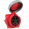 Priza trifazica 5 poli 125A 3P+N+E incastrabila ST oblica 6h CEE 380V IP67