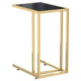 Cumpara ieftin Masa laterala calculator negru 50x35x65 cm sticla transparenta