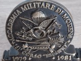 S - Placheta - tematica militara - Academia Militara Modena - piesa de colectie