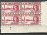 Grenada (Colonie Britanică) 1946 - Bloc de 4 Timbre cu Margine de Colț și Număr de Placă &bdquo;Victoria / 1&frac12;d / Numărul 1&rdquo; -KV1