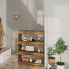 Bibliotecă/Separator cameră, stejar, 80x30x103cm, lemn compozit