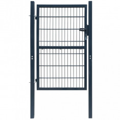 Poarta pentru gard 2D (simpla), gri antracit, 106x230 cm GartenMobel Dekor