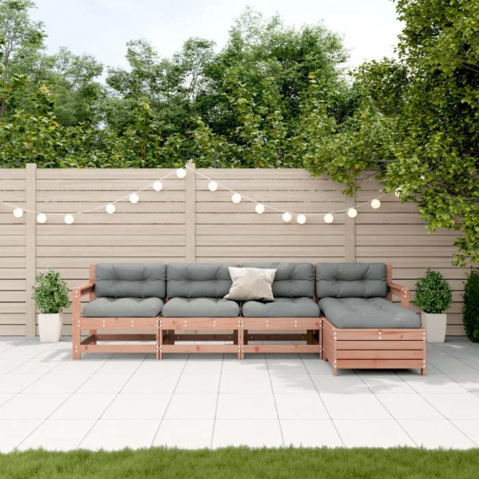 Gossi set mobilier de gradina cu perne, 5 piese, lemn masiv douglas