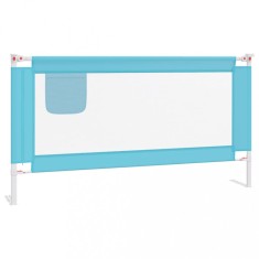 Balustrada de protec?ie pat copii, albastru, 160x25 cm, textil foto