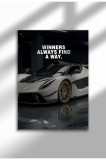 hustle_mxm_30|Motivational Canvas Poster, GT-R Night Drive Art, "Crave Success" Quote, Fuel Your Hustle 2025 | A4 (21 x 29.7 cm) - hustle_mxm_30