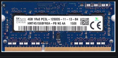 Memorie ram laptop Sodimm HYNIX 4Gb DDR3 1600Mhz PC3L-12800S,1.35V,hmt451s6bfr8a foto