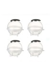 Cumpara ieftin Set 4 forme pentru cuburi de gheață, plastic, sferă, transparentă, 5 cm