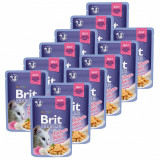 Cumpara ieftin Pungă BRIT Premium Cat Pui &icirc;n jeleu 12 x 85 g